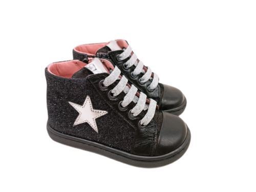 Sneaker alta con la zip da bimba