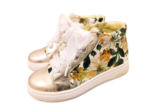 Sneaker alta da bambina con zip interna